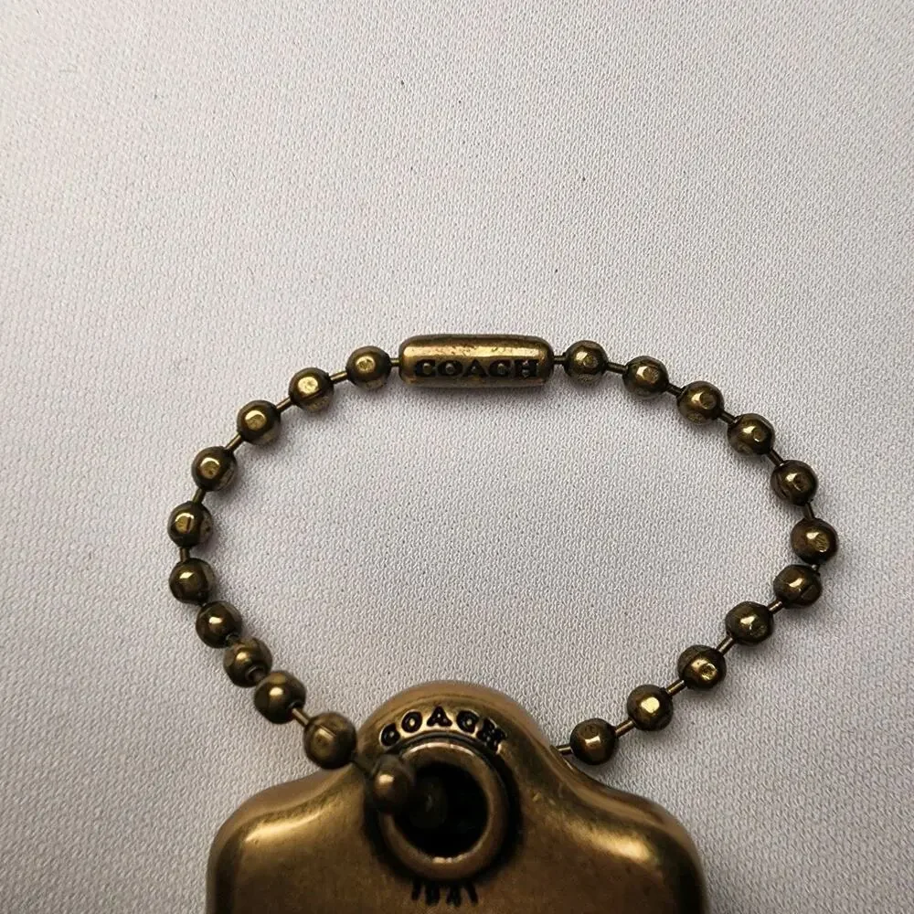 Coach 1941 Horse Carriage Hang Tag Bag Charm - Brass Saddle Multi